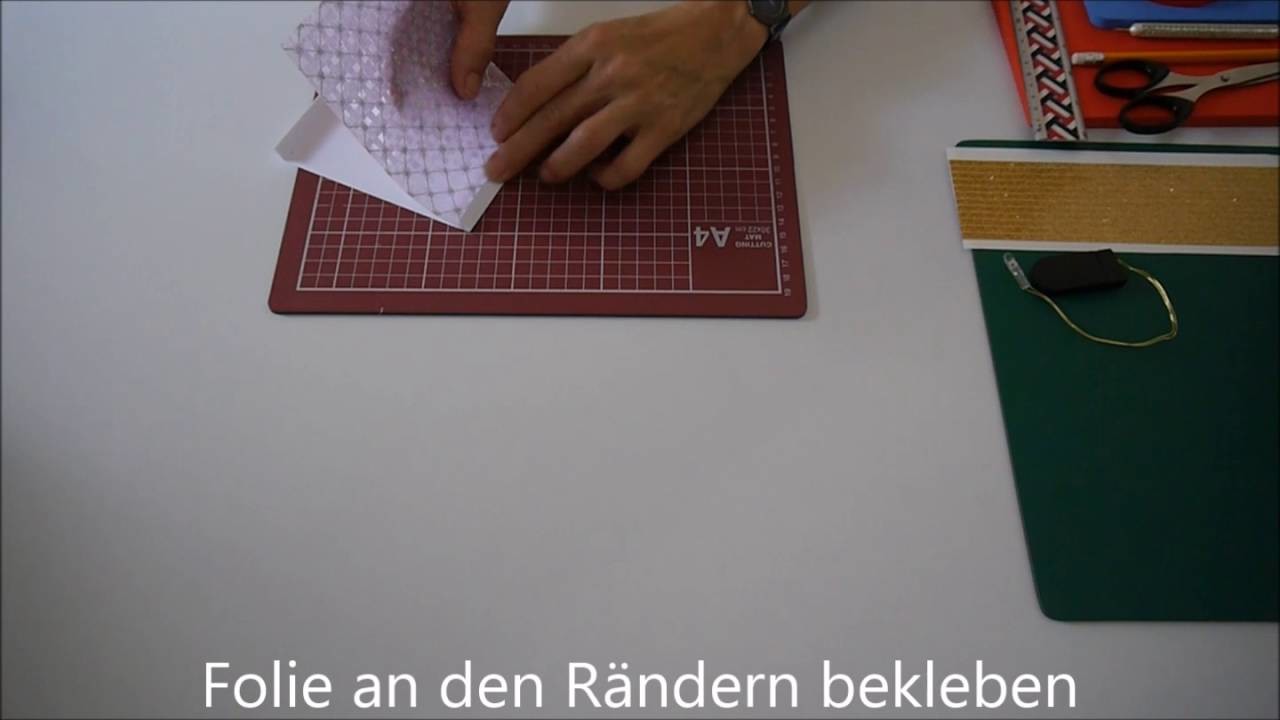 Tischleuchte selber basteln aus Pappe und Folie