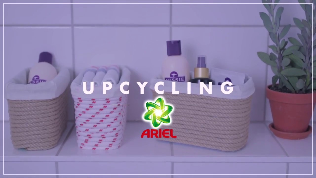 Upcycling aus Ariel Verpackungen
