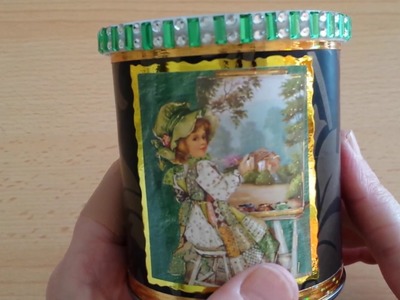 Upcycling von einer Chipsdose zur einer Deko-.Geschenkbox (Tutorial)