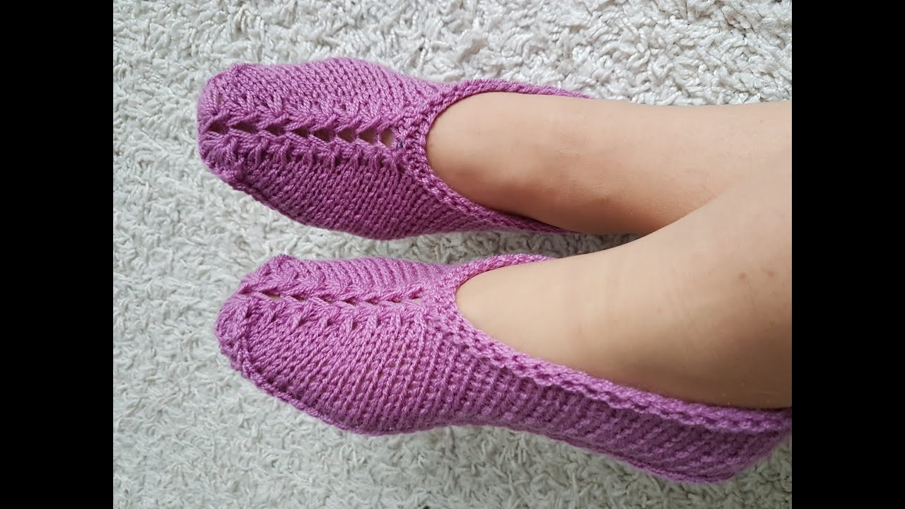 Hausschuhe, Puschen stricken.