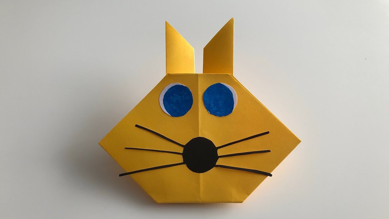 Origami Hase leicht selber falten - Papier Osterhase - basteln mit Papier für Kinder - DIY оригами