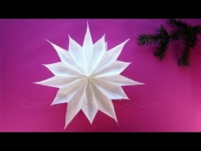 Sterne basteln mit Papier-Butterbrottüten - Weihnachtssterne - Weihnachtsdeko - DIY Weihn