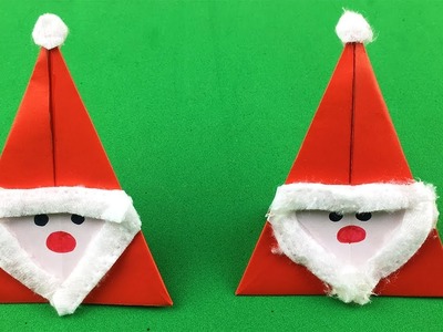 Basteln weihnachten papier: weihnachtsmann falten | Origami weihnachtsmann