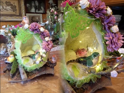 DIY-BASTELN: nostalgie Vogelhaus , aus Küchenkrepp, WC-Papier oder Beton & MEHR :))