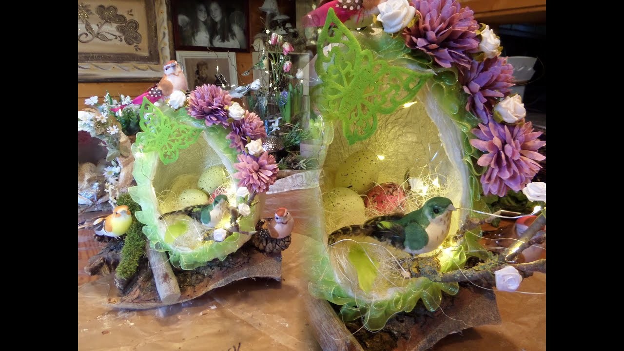 DIY-BASTELN: nostalgie Vogelhaus , aus Küchenkrepp, WC-Papier oder Beton & MEHR :))