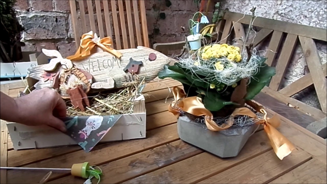 DIY- FRÜHLING & OSTER DEKO, mit Geschenke - Box UPCYLING :))