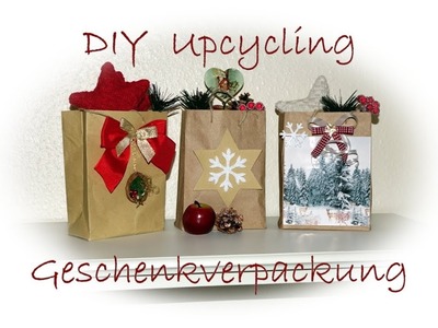 Geschenkverpackung, Papiertüten  , Upcycling Idee