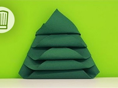 Servietten falten - Der Tannenbaum - Tischdeko zu Weihnachten - Video-Faltanleitung #chefkoch