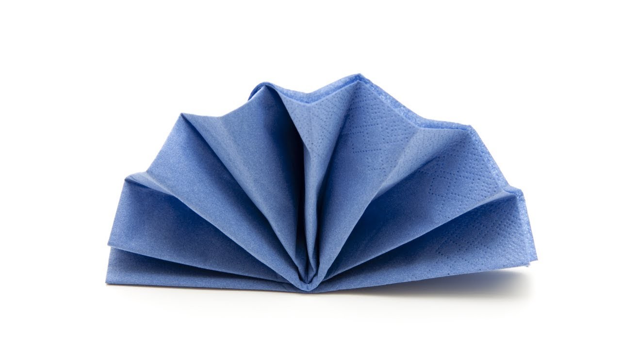 Servietten falten Fächer - Papierservietten falten ✔ Stoffservietten falten ✔