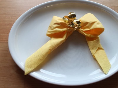Servietten falten: 'Schleife' schöne Tischdekoration für Geburtstag, Hochzeit oder Weihnachten [W+]