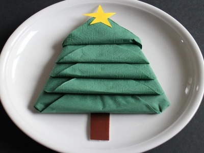 Servietten falten: 'Tannenbaum' für Heiligabend, Advent & Weihnachten [W+]