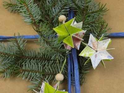 Sterne Basteln:  Christbaumschmuck, Geschenkanhänger für Weihnachten selber machen