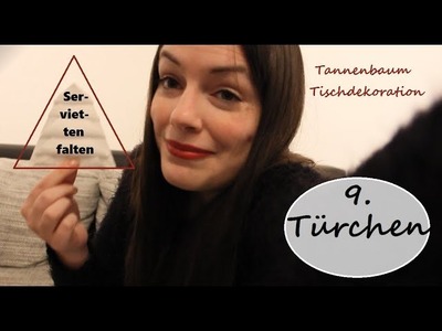 9. Türchen | Servietten falten Tannenbaum  (einfach und schnell)| Adventskalenderstory