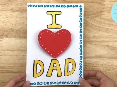 Basteln mit Papier: Pop Up Karte basteln zum Vatertag| Vatertagsgeschenke basteln