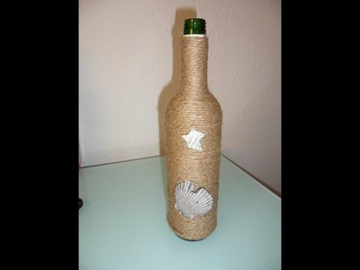DIY Geschenke verpacken Weinflasche Deko