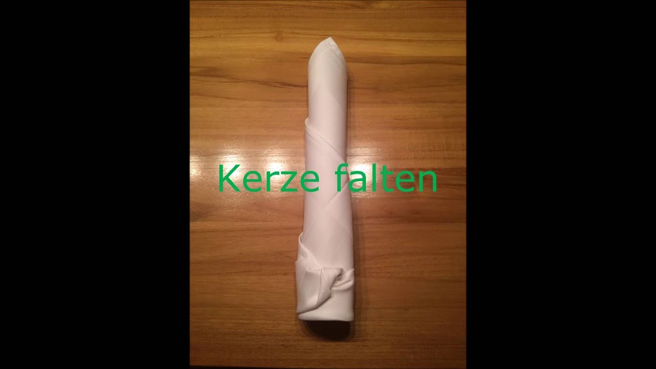 Kerze falten [Serviettenform]