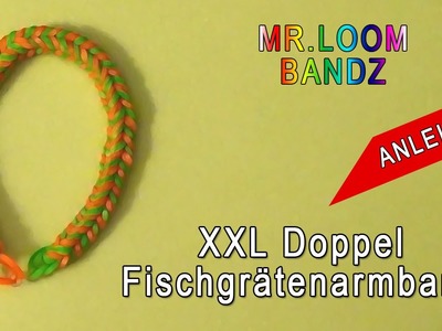 Loom Bands XXL Doppelt Fischgrätenarmband Anleitung Tutorial | einfach | German HD 1080p