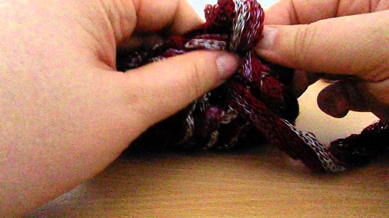 Loop Finger Strick Schal Teil 2