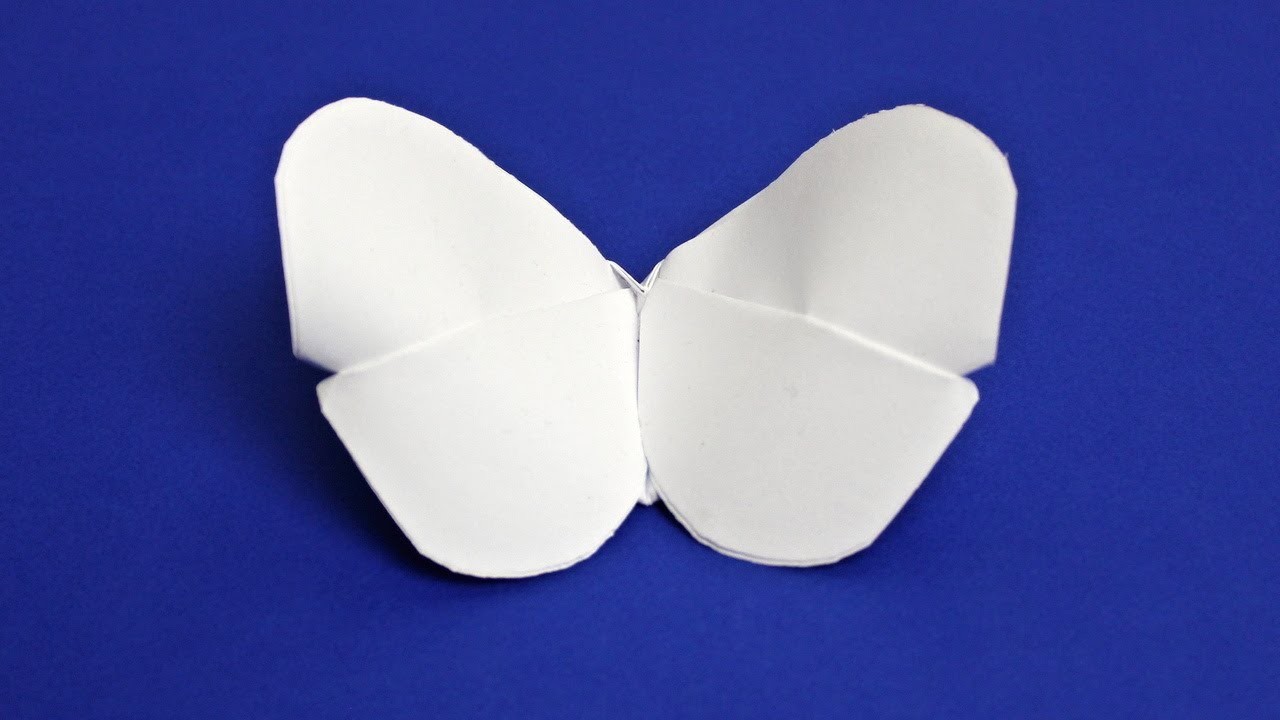 Origami Schmetterling aus Papier falten, Möglichkeit mit Kinder eine schöne Dekoration zu basteln