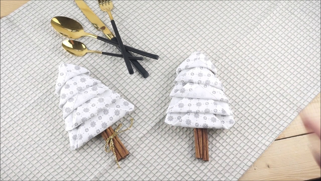 Serviette falten zu weihnachten