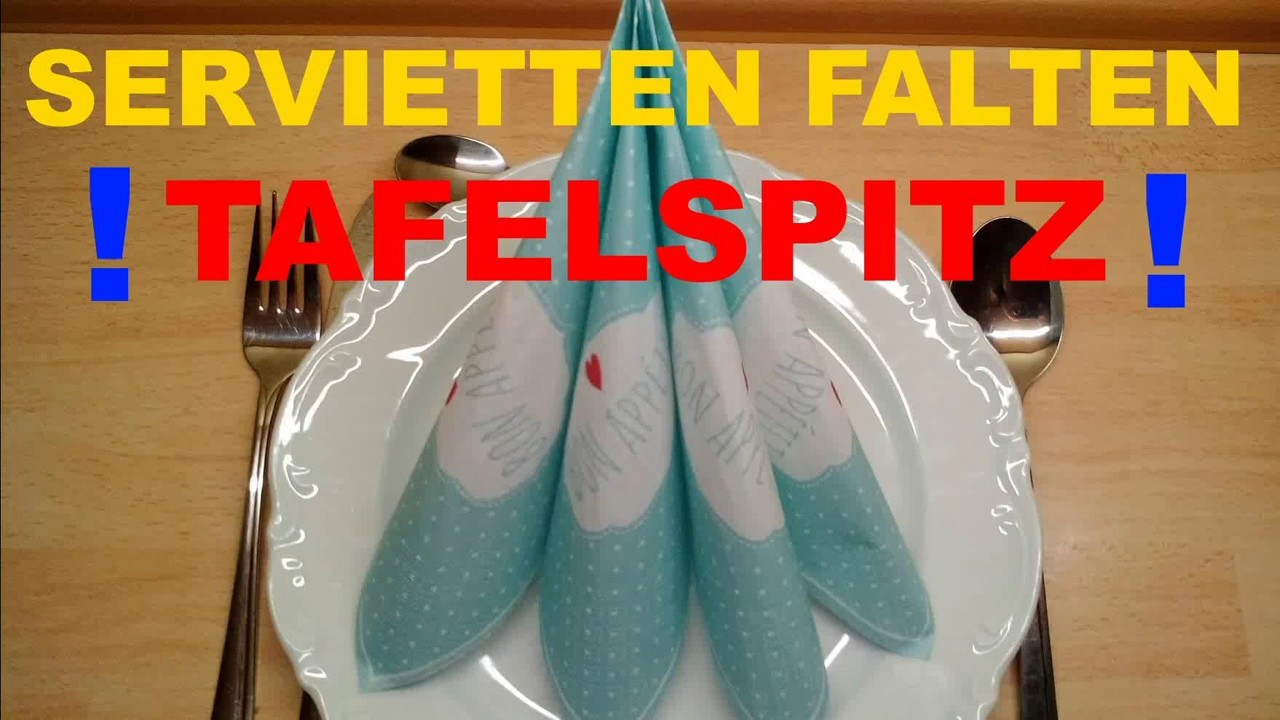 Servietten falten doppelter Tafelspitz - napkin folding easy