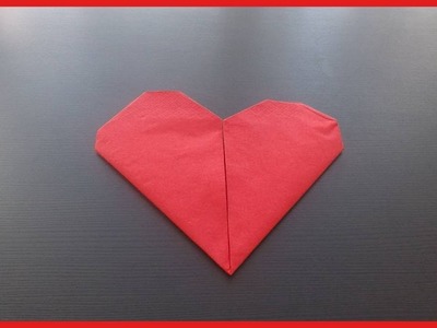 Servietten falten - Herz einfach falten - Einfache Tischdeko für Valentinstag, Hochzeit, Geburtstag