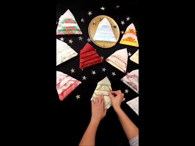 Serviettenfalttechnik mit Weita - Tannenbaum