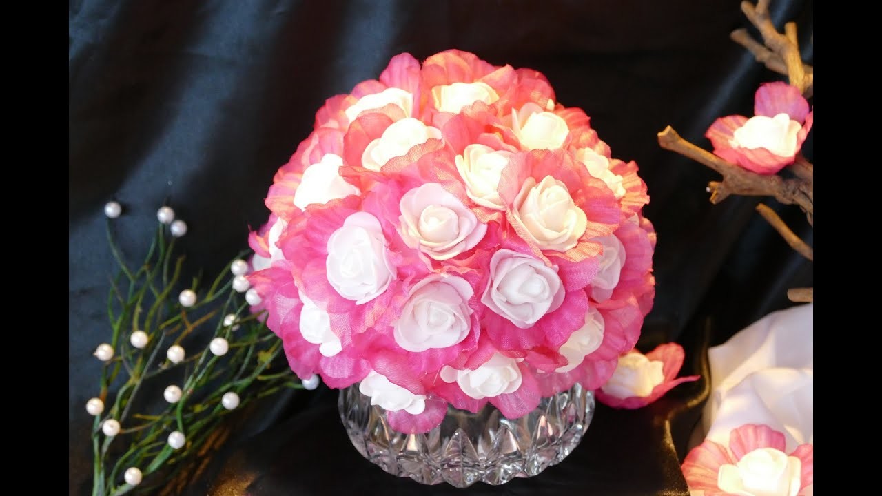 DIY Kugel basteln – Blütenkugel – super einfach  –  flower ball – Piłka z kwiatami