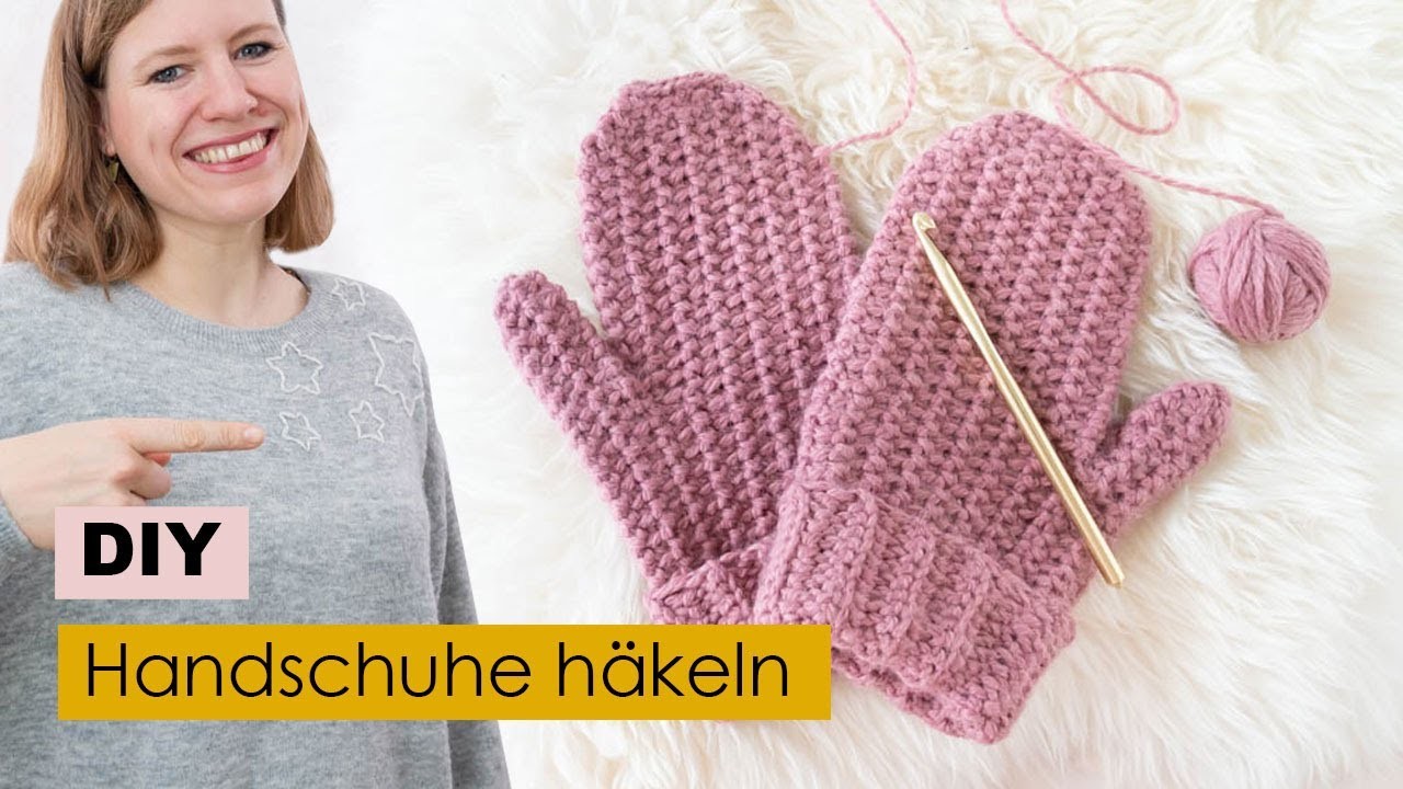 Einfache Handschuhe häkeln | DIY Geschenk