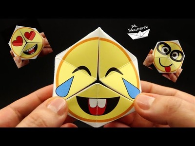 Emoji Flexagon basteln mit Papier