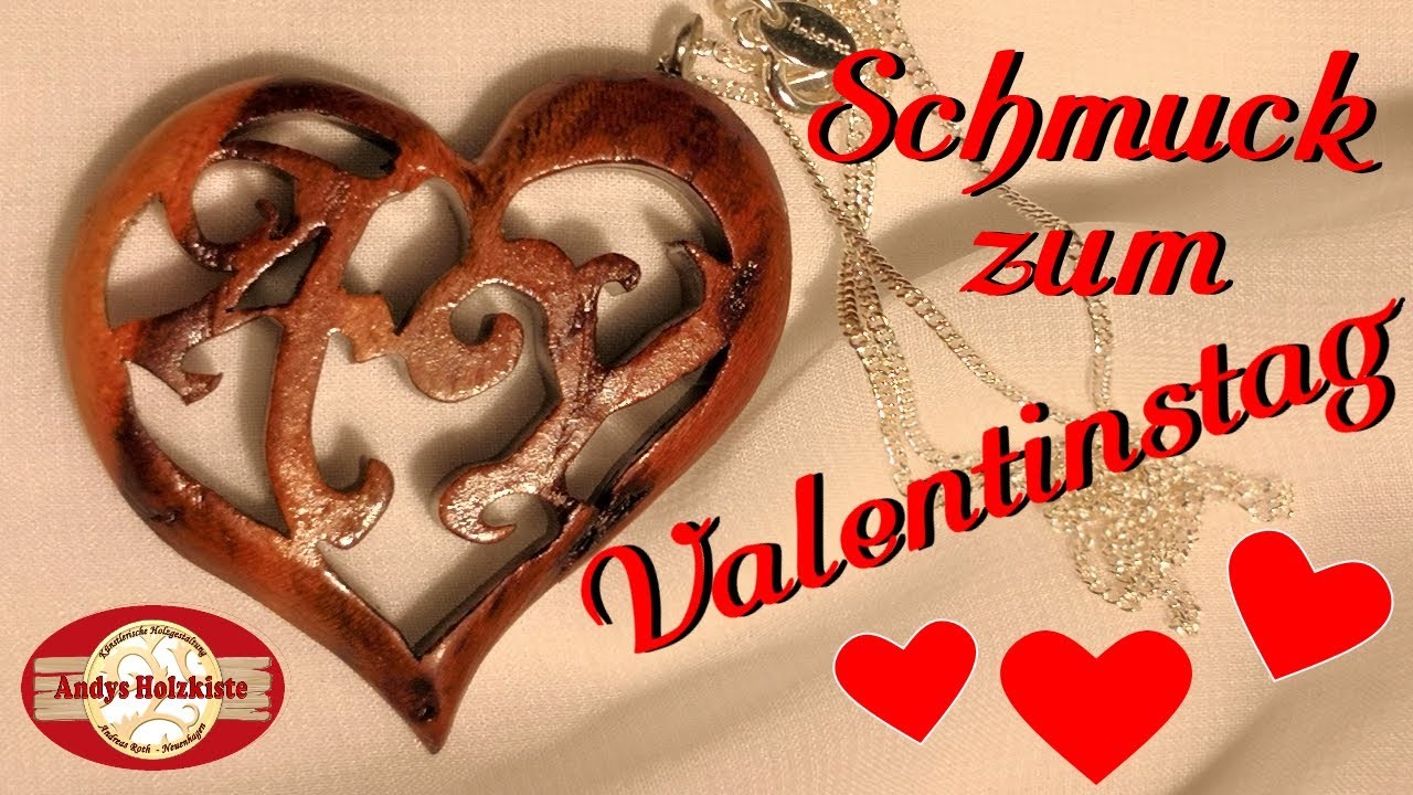 Schmuck zum Valentinstag selber machen | Valentine`s Day gift scroll saw project