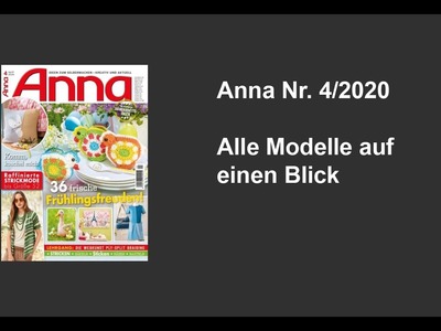 Zeitschrift Anna Nr. 4.2020 - Alle Modelle auf einen Blick!