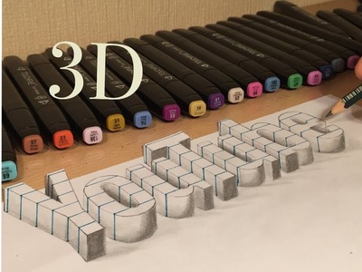 3D Zeichnen lernen YouTube für Anfänger leicht - How to Draw 3D creation ilussion