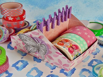 Basteln: Washi Tape Aufbewahrung selber machen. Ordnung im Bastelzimmer