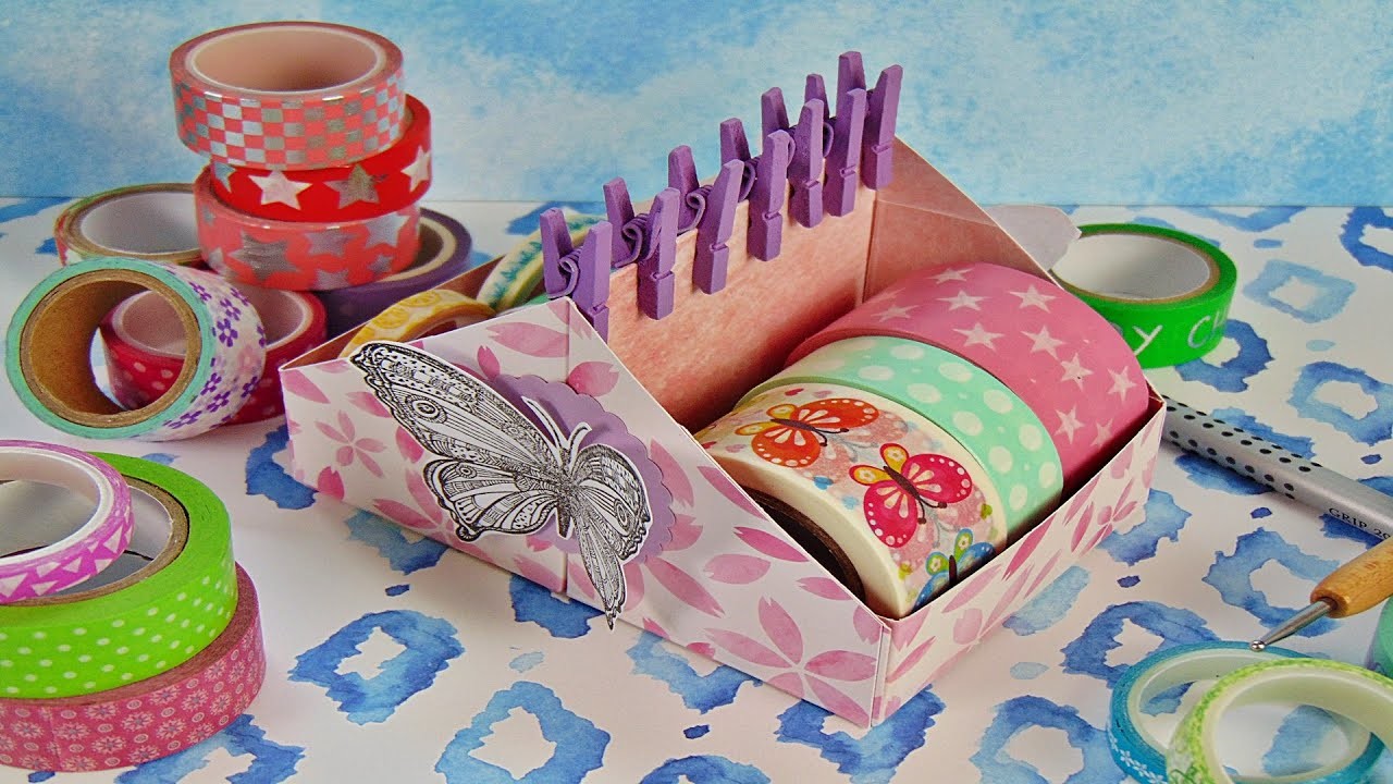 Basteln: Washi Tape Aufbewahrung selber machen. Ordnung im Bastelzimmer