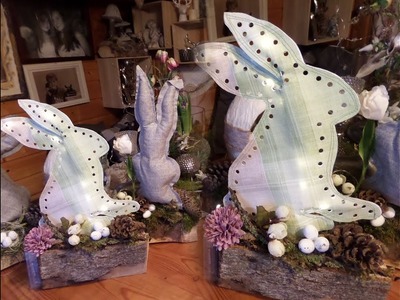 DIY-BASTELN: ausgefallene LED DEKO HASEN für Außen & Innen, in UPCYCLING :))