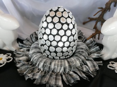 DIY Osterdeko – Osterei im Nest – Easter egg – pisanka – Diseño de huevo de pascua
