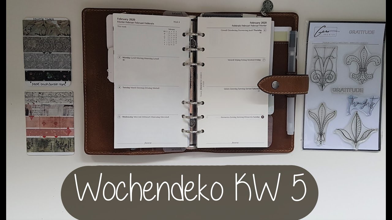 Filofax Wochendeko KW 5