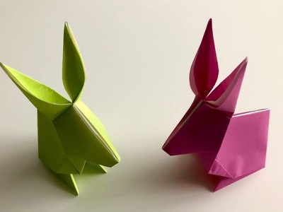 Hase aus Papier falten - Origami Osterhase basteln - DIY Easter Rabbit оригами