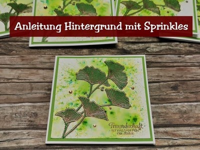 Hintergrundtechnik mit den Stampin' Up! Pigment Sprinkles