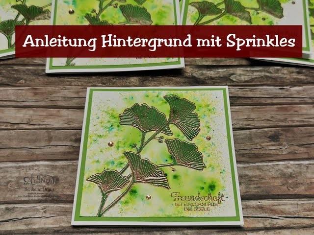 Hintergrundtechnik mit den Stampin' Up! Pigment Sprinkles