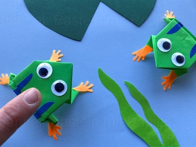 Origami Frosch basteln mit Papier ???? Frosch als lustiges Geschenk selber machen - Bastelideen