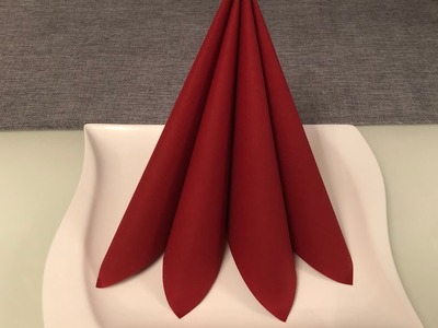 Servietten falten - doppelte Faltung - einfache Art Servietten zu falten- DIY