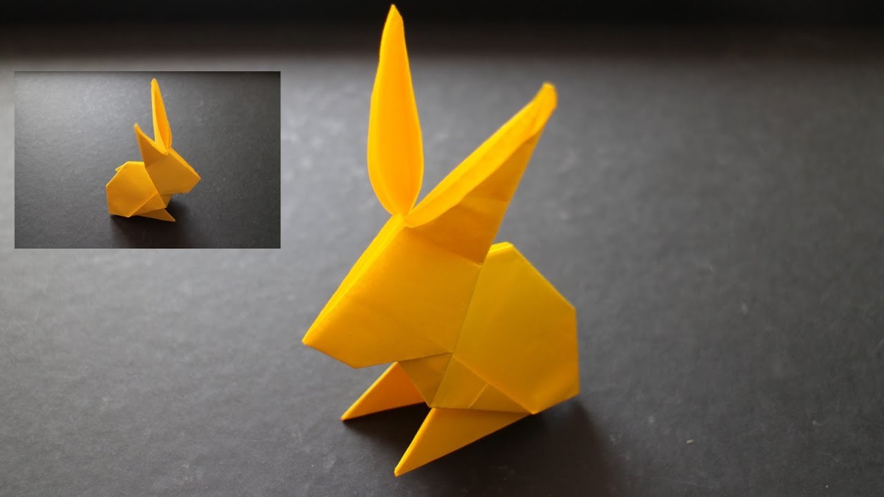 Basteln mit Papier: 'Hase' Origami für Ostern, Geburtstag & Muttertag [W+]