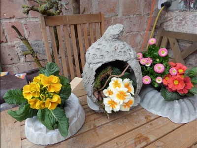 DIY-BETON : besondere, ausgefallene BLUMEN-Deko & MEHR :))