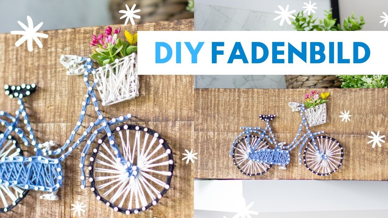 DIY Fahrrad Fadenbild | String-Art als DIY Deko oder DIY Geschenk