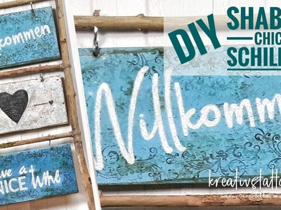DIY Holz Schilder & SaltWash | Beach  Vintage Shabby | Anleitung & Schriftzug
