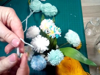 Einfache Woll*Blume* basteln (wool flowers simply)
