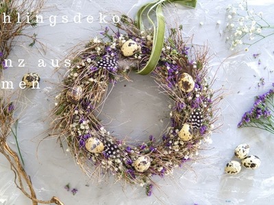 Frühlingsdeko: Blumenkranz selber binden