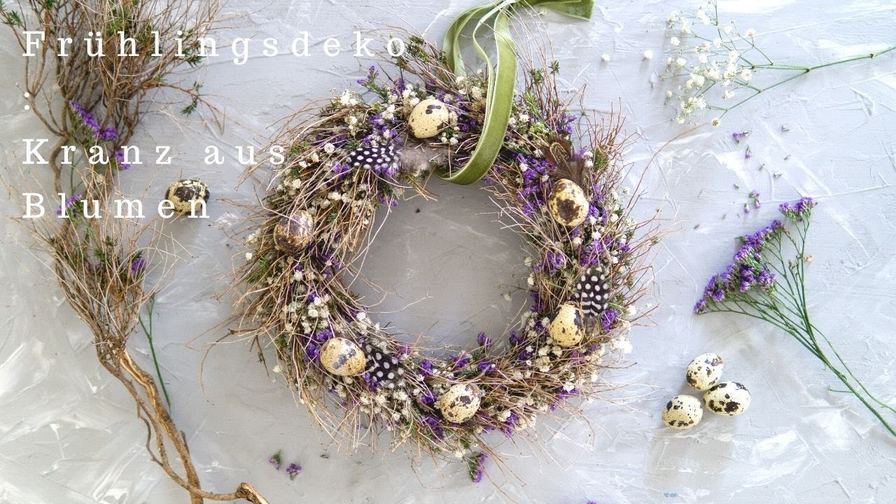Frühlingsdeko: Blumenkranz selber binden